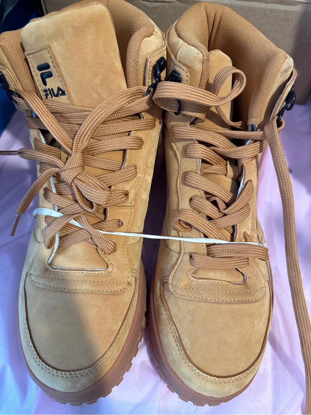 FILA Men's Wheat Suede High-Top Boots